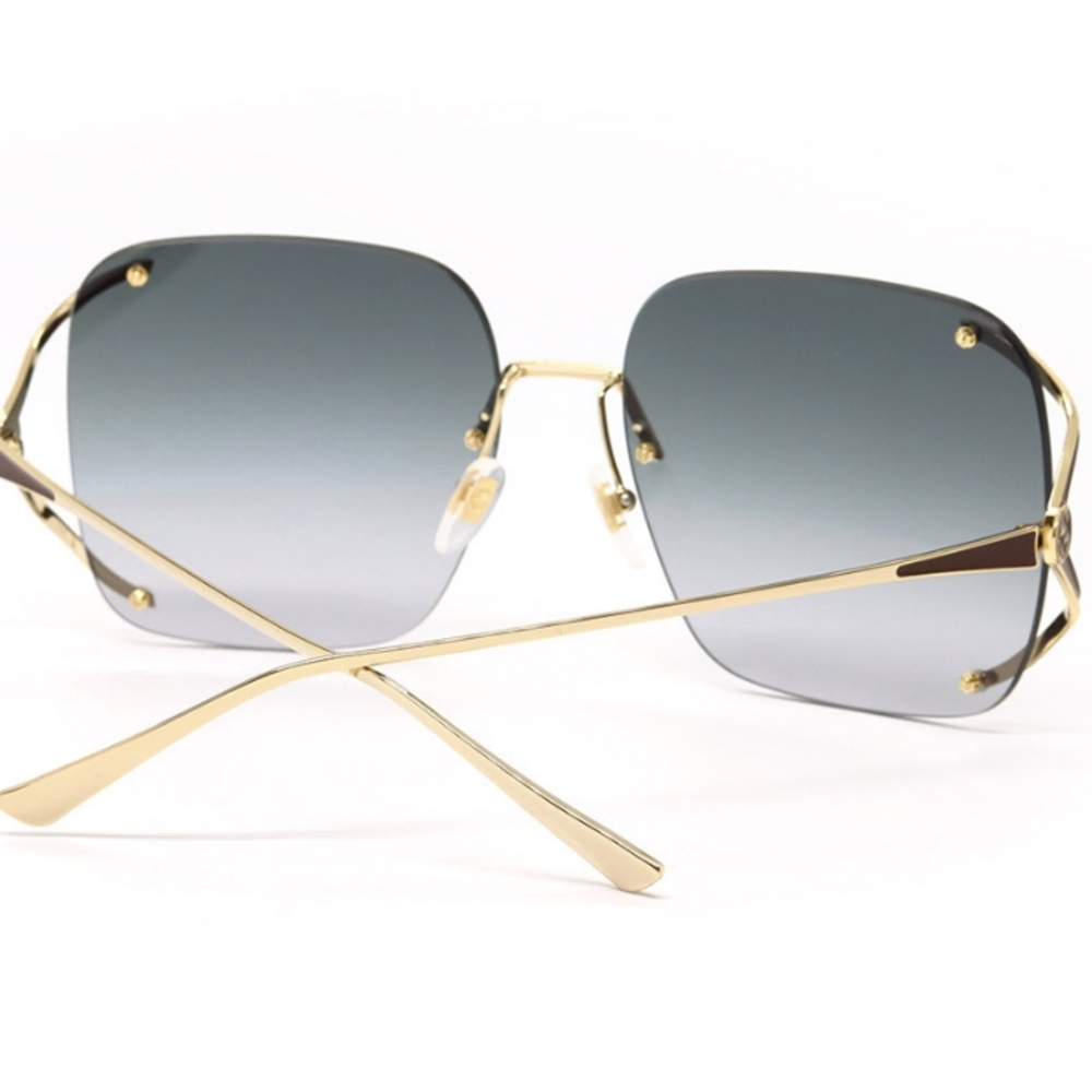 NEW WOMEN GUCCI SUNGLASSES GG0646S 001 SQUARE GUCCI EYEWEAR - Picture 9 of 10